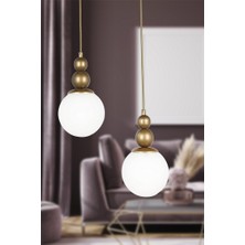 Begüsa Sonsuz 2.li Avize Eskitme Beyaz Cam