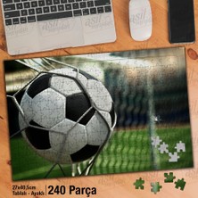 Asilmeydan Asil Hobi Kale - Top - Ağ - Spor - Futbol Yapboz-Ayak Destekli Çerçeveli 240 Parça Puzzle