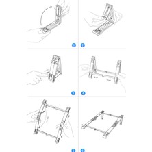Tianyeda Katlanabilir Metal Dizüstü Bilgisayar Tablet Telefon Tutucu (Yurt Dışından)