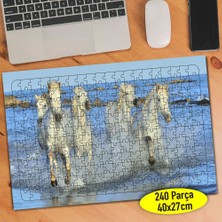 Asilmeydan Sahilde Koşan Atlar 240 Parça Puzzle Yapboz TABLO-98745178