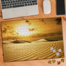 Asilmeydan Gün Batımı Çöl Manzarası 240 Parça Puzzle Yapboz TABLO-96974264