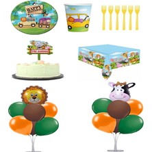 Dipak Safari Temalı Doğum Günü Seti 8 Kişilik