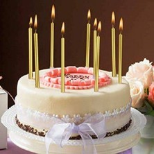 Dipak Gold Renk 6 Adet Metalik Kalem Pasta Mumu 15 cm