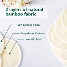 Yıkanabilir Makyaj Temizleme Pedi 20 Adet.yeniden Kullanabilir Organik Bambu Pamuk-Çevre Dostu
