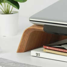 Fagus Wood Dayanıklı Ahşap Notebook Yükseltici ve Tutucu Masa Üstü Laptop Standı
