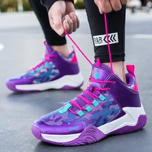KIN Mor Erkek Basketbol Ayakkabıları Sneakers Spor Shick Taban (Yurt Dışından)