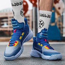 KIN Mavi Erkek Basketbol Ayakkabı Sneakers Sports Ayakkabı Kaymaz Giyim Dayanıklı (Yurt Dışından)