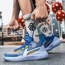 KIN Mavi Erkek Basketbol Ayakkabı Sneakers Sports Ayakkabı Kaymaz Giyim Dayanıklı (Yurt Dışından)