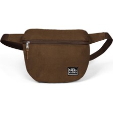 Coral High Deri Kahve Bel Çantası