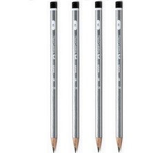 Faber-Castell 2b Metalik Mercanlı Üçgen Kurşun Kalem 4'lü