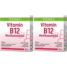 Voonka B12 Metilkobalamın Sprey & Damla 20 ml 2 Adet