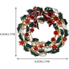Strade Store Sevimli Pins Broş Hediye Yaka Pin Moda Noel Rozeti Giyim Mini Kadınlar 4x4.5 cm (Yurt Dışından)