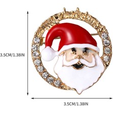 Strade Store Sevimli Pins Broş Hediye Yaka Pin Moda Noel Rozeti Giyim Mini Kadın 2.8x5 cm (Yurt Dışından)