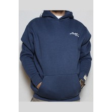 DeepArt Fashion Kapşonlu Sweatshirt Indigo