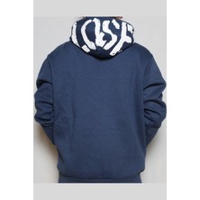 DeepArt Fashion Kapşonlu Sweatshirt Indigo