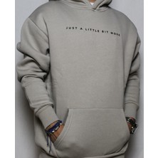 DeepArt Fashion Baskılı Kapşonlu Sweatshirt Taş