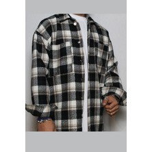 DeepArt Fashion Oversize Kareli Yeşil Siyah Oduncu Gömlek