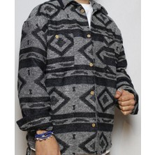 DeepArt Fashion Kilim Desenli Oversize Gömlek Ant-Laci