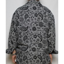 DeepArt Fashion Siyah Desenli G-Kalıp Oduncu Gömlek