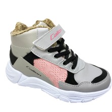 Callion 053-21 Deri Filet Çocuk Spor Ayakkabı Buz Siyah Pembe