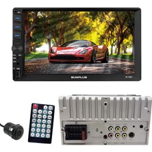 Sun Plus Double Teyp 7 4X55 Mirrorlink Bt/usb/sd/fm/aux 7 Renkli Kamera Hediye Sunplus SP-7007