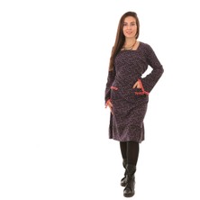 Otantik Textile Kadın Pazen Divitin Ponponlu Etnik Model Elbise
