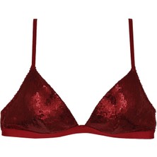 Magic Form 1676 Kırmızı Üçgen Bralet Kadın Sütyen Dikişsiz Rahatlık ve Gün Boyu Destek