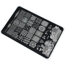 Aba Nails Nail Art Stamping Baskı Plakası Büyük Boy Xl HK09