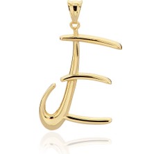 Bilezikci E Harfi Altın Kolye Ucu