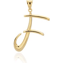 Bilezikci F Harfi Altın Kolye Ucu