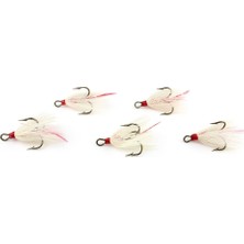 Mustad 611113 No:8 3lü Iğne Beyaz Tüylü 5li Pkt