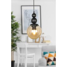 Begüsa Sonsuz Tekli Avize Siyah Bal Cam