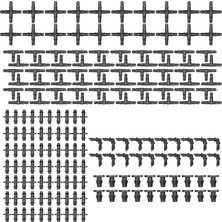 Anself 200 Adet Sulama Montaj Kiti Damla Sulama Dikenli Konnektörler (Yurt Dışından)