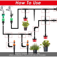Anself 200 Adet Sulama Montaj Kiti Damla Sulama Dikenli Konnektörler (Yurt Dışından)