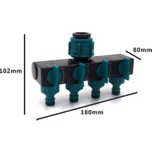 Anself 4 Yollu Hortum Splitter Bahçe Için Hortum Splitter (Yurt Dışından)