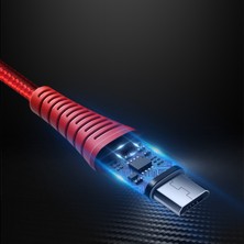 Rock Space Z9 Hi-Tensile Micro USB Şarj ve Data Aktarım Kablosu 120CM 2A