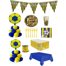 Dipak Fenerbahçe Sarı / Lacivert Doğum Günü Seti (16 Kişilik)