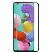 Microcase Samsung M31S Tam Kaplayan Çerçeveli Tempered Ekran Koruyucu - Siyah