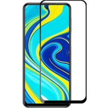 Microcase Xiaomi Redmi Note 9 Pro Tam Kaplayan Çerçeveli Tempered Ekran Koruyucu - Siyah