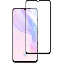 Microcase Vivo X50 Lite Tam Kaplayan Çerçeveli Tempered Ekran Koruyucu - Mat Siyah