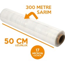 Çetin Shop Streç Film 17 Mikron 50 x 300 mt - El Tipi Paketleme / Palet Streci 2540 gr