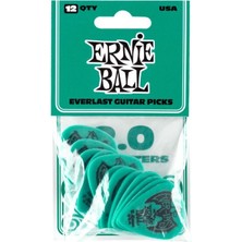 Ernie Ball P09196 Evarlast  Yeşil/mavi 2.0 mm 12'li Paket Pena Gitar Penası