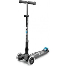 Micro Maxi Deluxe Katlanabilir Volcano Grey Gri Işıklı Scooter MMD094