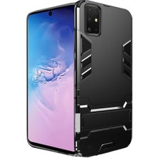 Microcase Samsung Galaxy Note 20 Ultra Alfa Serisi Armor Standlı Perfect Koruma Kılıf - Siyah