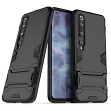 Microcase Xiaomi Mi 10 Alfa Serisi Armor Standlı Perfect Koruma Kılıf - Siyah