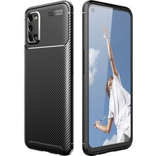 Microcase Realme 7 Pro Maxy Serisi Carbon Fiber Silikon Tpu Kılıf - Siyah