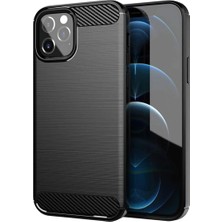 Microcase iPhone 12 Pro Brushed Carbon Fiber Silikon Kılıf