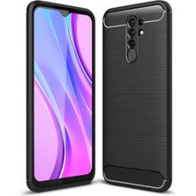 Microcase Xiaomi Redmi 9 Brushed Carbon Fiber Silikon Kılıf