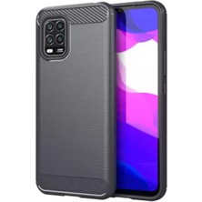Microcase Xiaomi Mi 10 Lite Brushed Carbon Fiber Silikon Kılıf