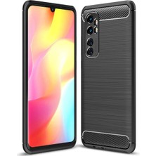 Microcase Xiaomi Mi Note 10 Lite Brushed Carbon Fiber Silikon Kılıf